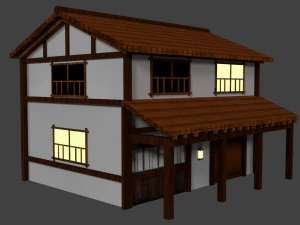 日本の田舎の家 3Dモデル