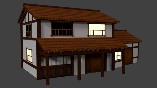 country house Modèle 3D .c4d .max .obj .3ds .fbx .stl .blend 