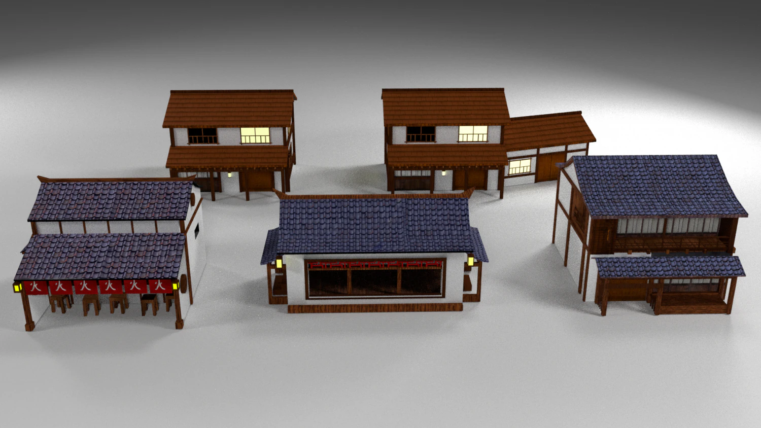 village pack 3D Model .c4d .max .obj .3ds .fbx .stl .blend