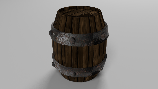 medieval barrel 3D-Modell .c4d .max .obj .3ds .fbx .stl .blend 