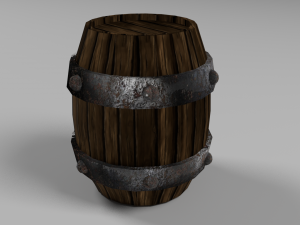 medieval barrel 3D-Modell