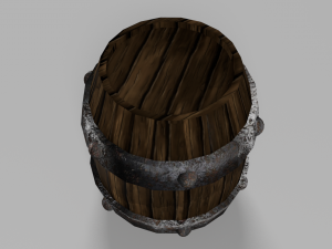 medieval barrel 3D-Modell