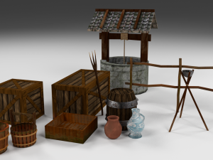 medieval street game environmentpack 3D 모델