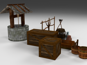 medieval street game environmentpack Modèle 3D