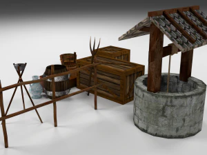 medieval street game environmentpack 3D Model