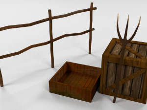 medieval street game environmentpack 3D Model