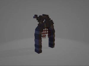 양식화된 중세 패키지 3D 모델