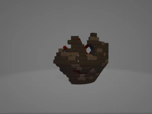 양식화된 중세 패키지 3D 모델