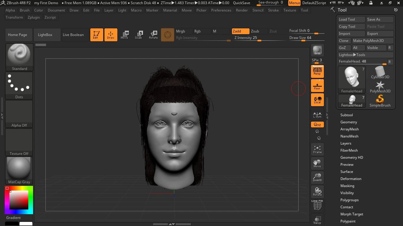 women face 3D Model .c4d .max .obj .3ds .fbx .stl .blend 