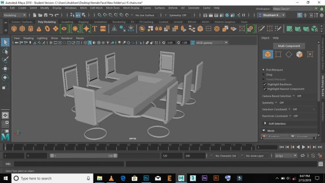 sci-fi chairs Modelo 3D .c4d .max .obj .3ds .fbx .stl .blend 