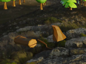 low poly style trees 3D Model