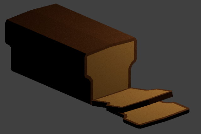 loaf of bread 3D Model .c4d .max .obj .3ds .fbx .stl .blend