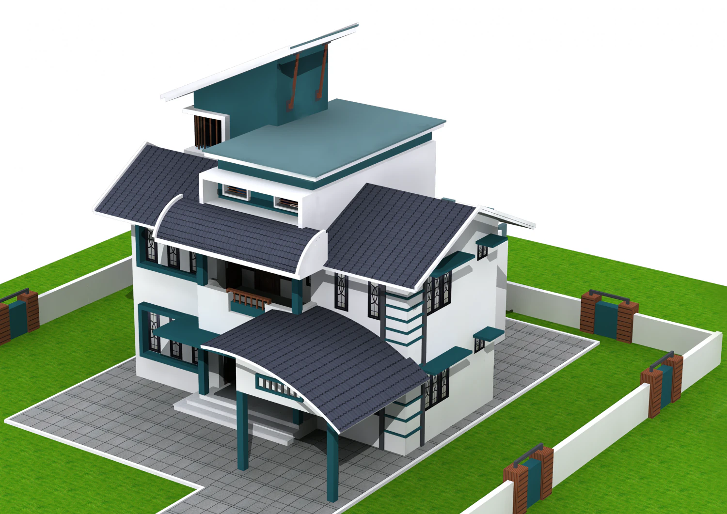3d house 3D Model .c4d .max .obj .3ds .fbx .stl .blend 