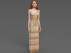emma stone figurine ready for full color 3d printing Modelo de impresión 3D