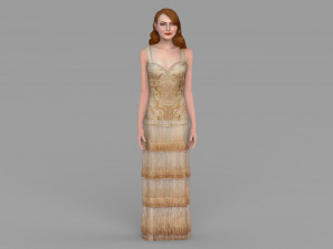 emma stone figurine ready for full color 3d printing 3D Print Model