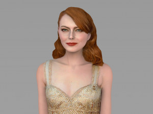 emma stone figurine ready for full color 3d printing 3D Print Model