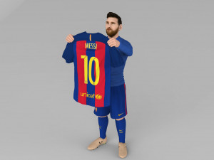 lionel messi ready for full color 3d printing Model Cetak 3D