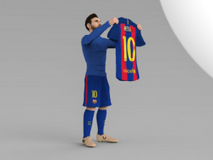 lionel messi ready for full color 3d printing Model Cetak 3D