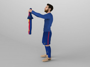 lionel messi ready for full color 3d printing Model Cetak 3D