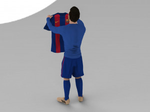 lionel messi ready for full color 3d printing Model Cetak 3D