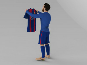 lionel messi ready for full color 3d printing Model Cetak 3D