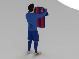 lionel messi ready for full color 3d printing Model Cetak 3D