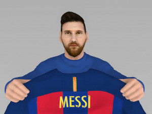 lionel messi ready for full color 3d printing Model Cetak 3D
