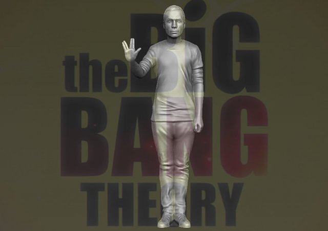 sheldon big bang theory 3d printing ready stl obj 3D Print Model .c4d .max .obj .3ds .fbx .stl .blend 