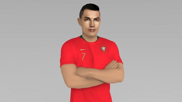 cristiano ronaldo portugal ready for full color 3d printing 3D 프린트 모델 .c4d .max .obj .3ds .fbx .stl .blend 