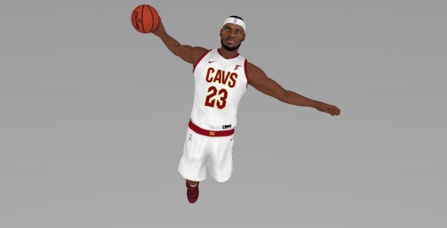 lebron james ready for full color 3d printing Modelo de Impressão 3D .c4d .max .obj .3ds .fbx .stl .blend 