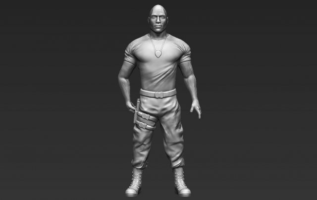 dwayne the rock johnson fast and furious 3d printing ready stl obj 3D Print Model .c4d .max .obj .3ds .fbx .stl .blend 
