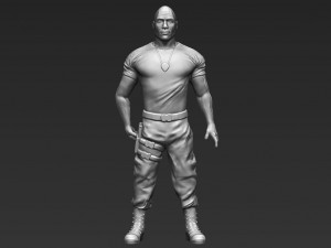 dwayne the rock johnson fast and furious 3d printing ready stl obj 3D Print Model