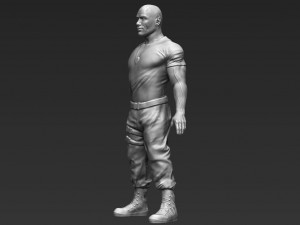 dwayne the rock johnson fast and furious 3d printing ready stl obj 3D Print Model