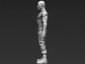 dwayne the rock johnson fast and furious 3d printing ready stl obj 3D Print Model