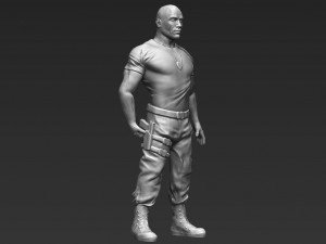 dwayne the rock johnson fast and furious 3d printing ready stl obj 3D Print Model