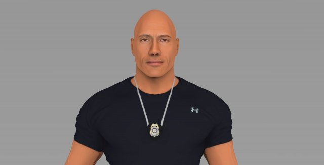 dwayne the rock johnson fast and furious ready for full color 3d printing Modello di stampa 3D .c4d .max .obj .3ds .fbx .stl .blend 