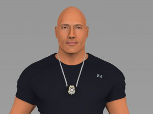 dwayne the rock johnson fast and furious ready for full color 3d printing 3D Print Model