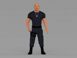dwayne the rock johnson fast and furious ready for full color 3d printing Modello di stampa 3D