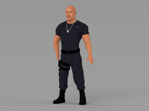 dwayne the rock johnson fast and furious ready for full color 3d printing Modello di stampa 3D