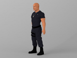 dwayne the rock johnson fast and furious ready for full color 3d printing Modello di stampa 3D