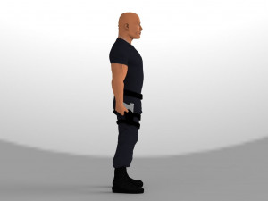 dwayne the rock johnson fast and furious ready for full color 3d printing Modello di stampa 3D