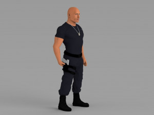 dwayne the rock johnson fast and furious ready for full color 3d printing Modello di stampa 3D