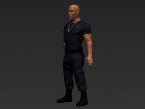 dwayne the rock johnson fast and furious ready for full color 3d printing Modello di stampa 3D