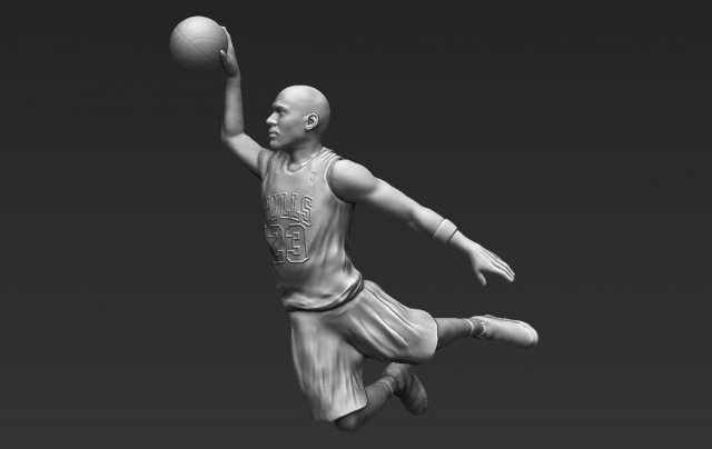 michael jordan 3d printing ready stl obj Model Cetak 3D .c4d .max .obj .3ds .fbx .stl .blend 