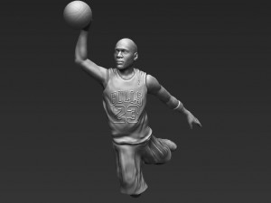 michael jordan 3d printing ready stl obj Model Cetak 3D