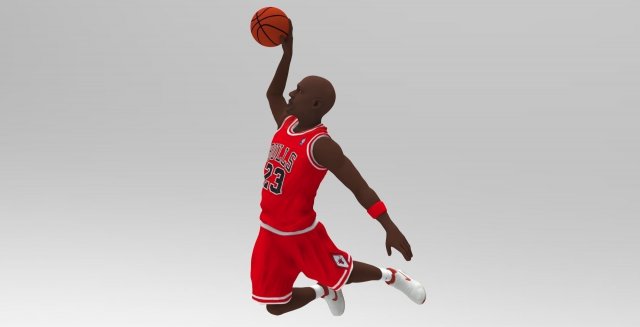 michael jordan ready for full color 3d printing 3D Принт Модель .c4d .max .obj .3ds .fbx .stl .blend 