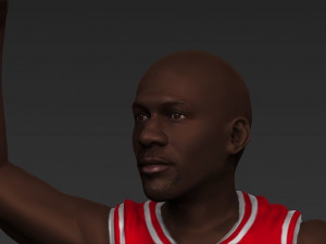 michael jordan ready for full color 3d printing 3D Принт Модель