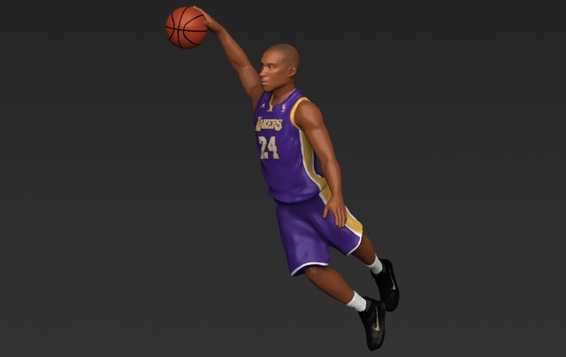kobe bryant ready for full color 3d printing Model do druku 3D .c4d .max .obj .3ds .fbx .stl .blend 