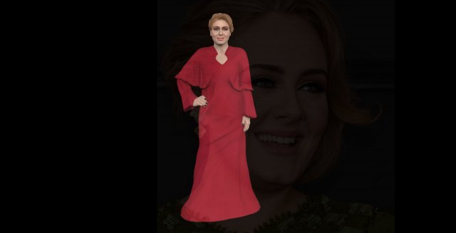 adele ready for full color 3d printing 3D 打印模型 .c4d .max .obj .3ds .fbx .stl .blend 