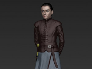 arya stark ready for full color 3d printing 3D Принт Модель